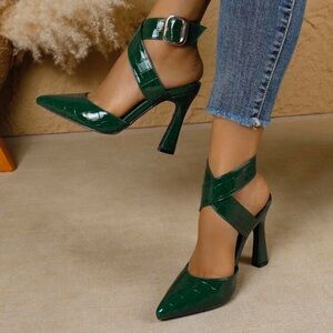 Pointed Toe Stiletto Heel Backless Fashionable Women's High Heel Dress Shoes